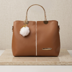Brown Leather Tote Bag for Women | Elegant Shoulder Handbag