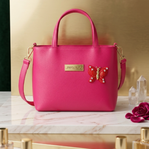 Pink Leather Tote Bag for Women | Stylish Luxury Handbag