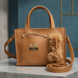 Brown Leather Tote Bag for Women | Elegant Shoulder Handbag