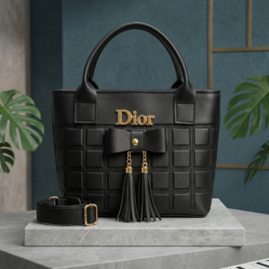 Black Luxury Tote Bag for Women | Elegant Designer Handbag
