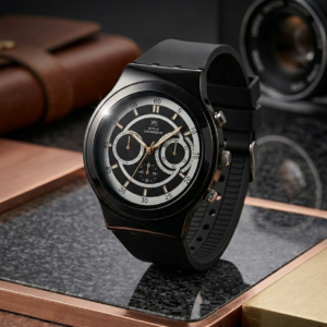 Black Dial Men Watch – Premium Sport Silicone Strap Watch