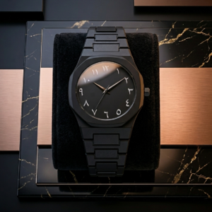 Black Arabic Dial Watch – Premium Matte Black Luxury Men Watch