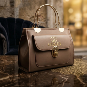 Brown Elegant Top Handle Handbag | Stylish Luxury Purse