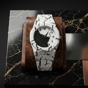White Marble Arabic Dial Watch – Luxury Men Wrist Watch